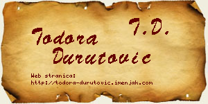 Todora Durutović vizit kartica
